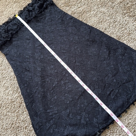 Vintage 90s Y2K Black Slip Mini Sequin Trim Cami Tank Bodycon Whimsigoth Dress - Picture 4 of 8